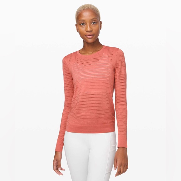 lululemon athletica Tops - Lululemon✨FLAWLESS✨Breeze By Long Sleeve *Squad✨Copper Clay Pink Hue✨size 4